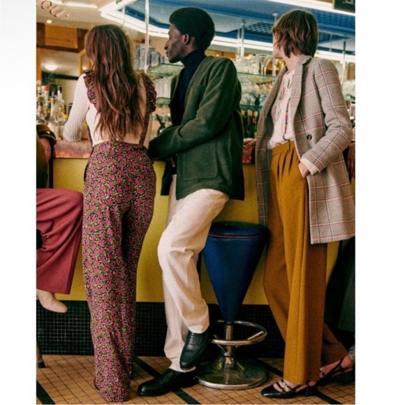 NWT Sezane Juliette Jumpsuit Woodland Flowers Size US 6 - Picture 4 of 15